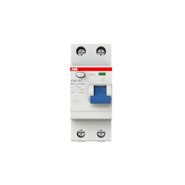 Abb F202AC-25/0.3, RCD F200 2P 25A 300MA 480Y/277 F202AC-25/0.3 - main